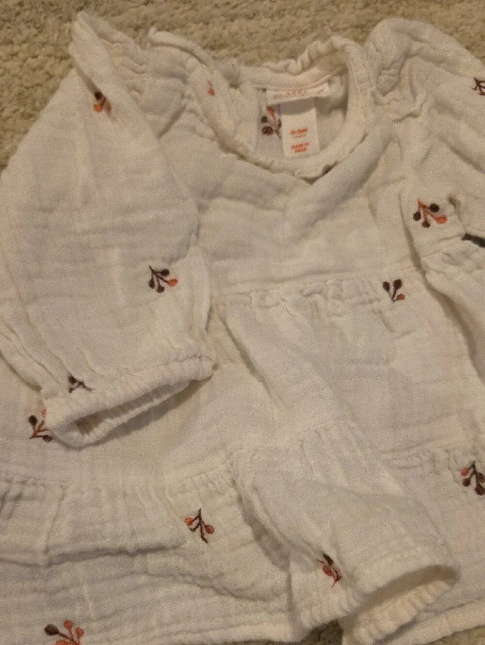 Girls Mixed Tops, Pants, & Dresses - Rust, Cream, Mauve, White, Mustard Set Boho